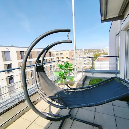 Ulmer Penthouse Fuer 7, Arbeitsplatz, Xxl-dachterrasse, Grill, Wii Ulm