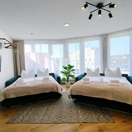Apartamento Ulmer Penthouse Fuer 7, Arbeitsplatz, Xxl-dachterrasse, Grill, Wii