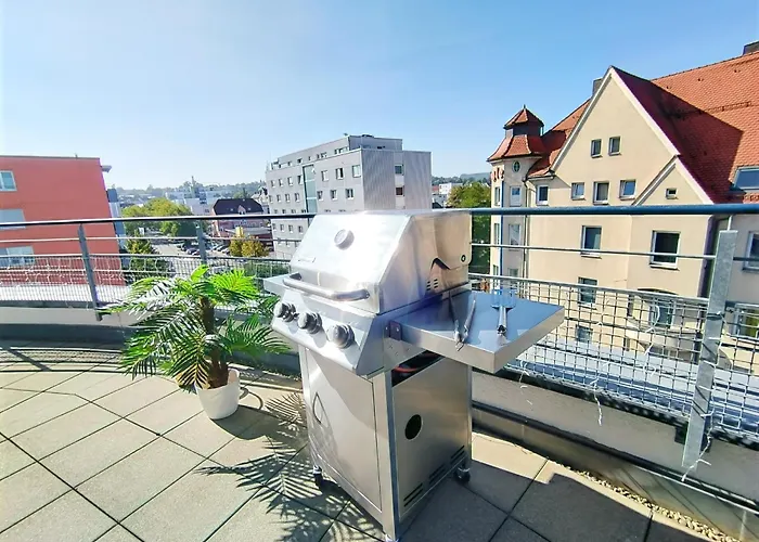Ulmer Penthouse Fuer 7, Arbeitsplatz, Xxl-dachterrasse, Grill, Wii *