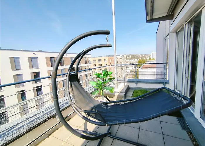 Ulmer Penthouse Fuer 7, Arbeitsplatz, Xxl-dachterrasse, Grill, Wii אולם